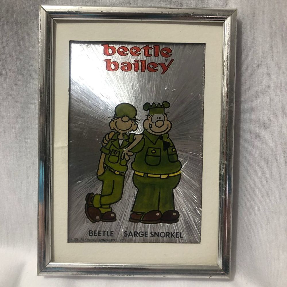 Vintage Beetle Bailey framed art